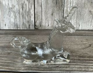 Kosta Boda Zoo Series Unicorn Paperweight Figurine Scandinavian Art Glass Animal