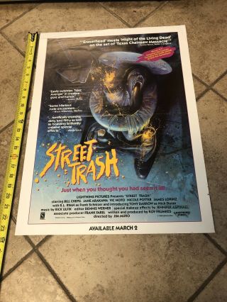 Artwork Of Man Being Taken Down The Toilet Street Trash Video Movie Poster