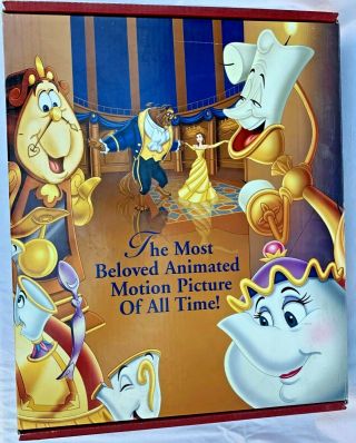 Disney Beauty & The Beast Promotional Box Litho 2002 Dvd Release Le