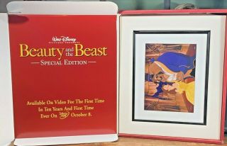 DISNEY BEAUTY & THE BEAST Promotional Box Litho 2002 DVD Release LE 2