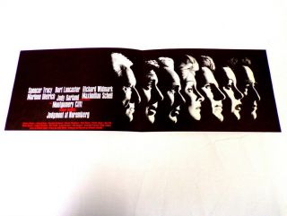 Vintage 1961 Judgment At Nuremberg 6x18 Industry Ad Poster S Tracy