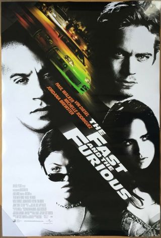 The Fast And The Furious Movie Poster 2 Sided Intl 27x40 Vin Diesel