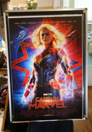 Captain Marvel Brie Larson Rolled Double Sided 27x40 Movie Poster 2019