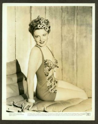 Joan Leslie Sexy Warner Bros Swimsuit Pin - Up Photo Fn/vf 1943