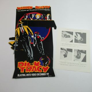 Vintage 90s Dick Tracy Promo Video Counter Display Warren Beatty Madonna