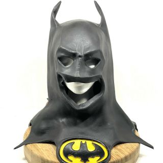 Vintage 1989 Batman Rubber Mask Dc Comics; 1980s Cosplay Halloween Prop