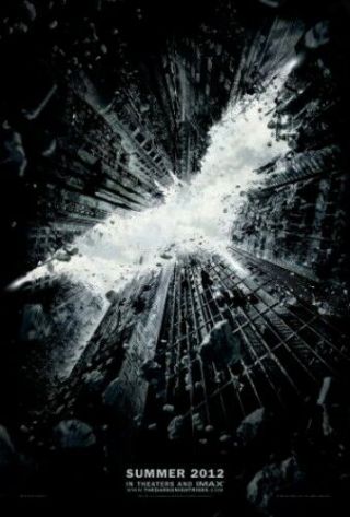 The Dark Knight Rises 27x40 Double - Sided Adv Movie Poster Batman 2012
