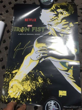 Iron Fist Signed Finn Jones Netflix Nycc/sdcc Exclusive Joe Quesada Art Poster
