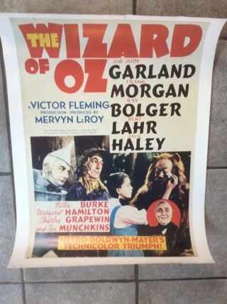 The Wizard Of Oz Vintage Movie Poster 1978 Ira Roberts Usa 24”x 18”