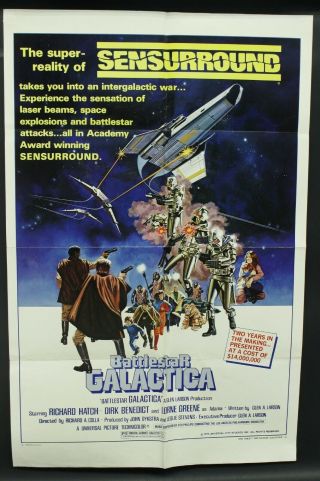 Vintage 1978 Battlestar Galactica Movie One Sheet Poster 27 " X 41 "