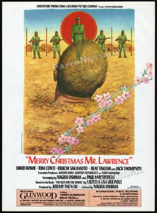 Merry Christmas Mr.  Lawrence_original 1982 Trade Ad Promo / Poster_david Bowie