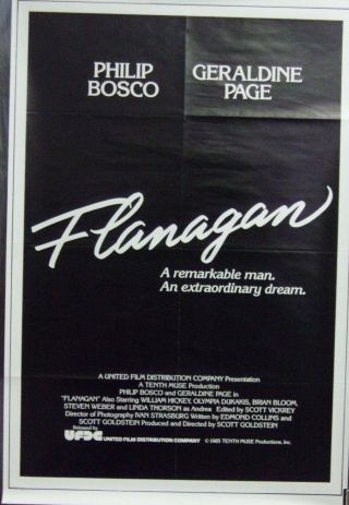 Flanagan " Walls Of Glass " 1985 Single Sided Movie Poster Philip Bosco