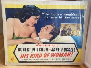 His Kind Of Woman - Movie Poster,  22 " X 28 " Half Sheet - Robert Mitchum