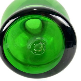 Vintage Blenko Handmade Blown Glass Emerald Green Vase 8 