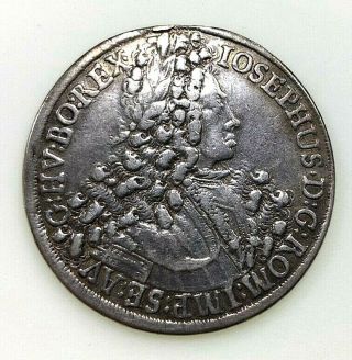 Austria Habsburg Silver 1 Thaler 1707 Joseph I Holy Roman Empire Km 1438.  1