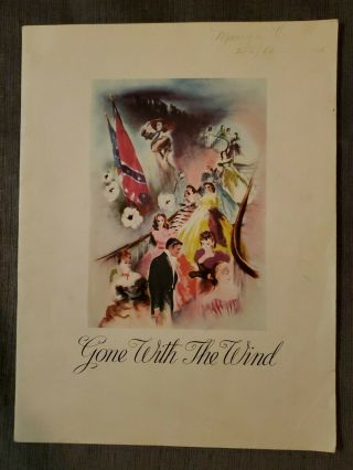 Vintage 1939 Gone With The Wind Movie Theater Program Booklet Gable