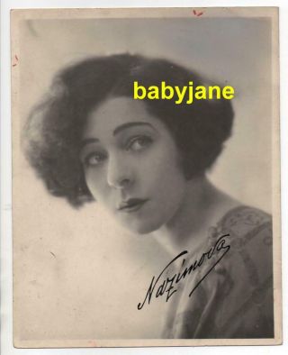 Alla Nazimova 7x9 Photo 1920 