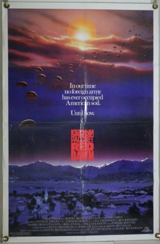 Red Dawn Ff Orig 1sh Movie Poster Patrick Swayze John Milius John Alvin Art 1984
