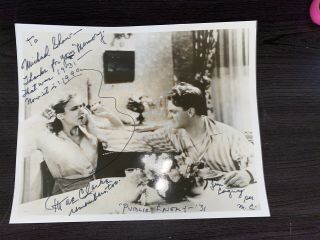 Mae Clark & Jimmy Cagney Signed Photo Vintage 8x10