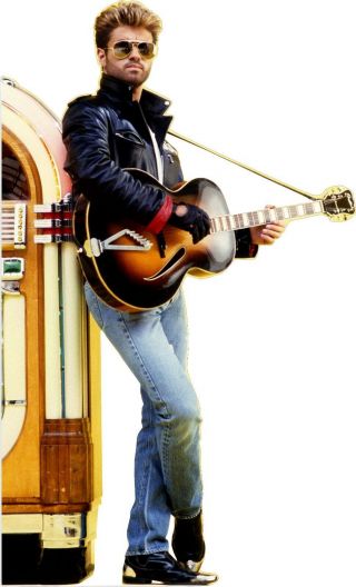 George Michael - Juke Box With Guitar - 72 " Tall Life Size Cardboard Cutout Standee