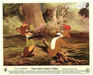 Fun And Fancy Walt Disney Animation 1947 Lobby Card Rare Color