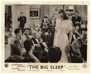 The Big Sleep British Lobby Card Humphrey Bogart Lauren Bacall 1946
