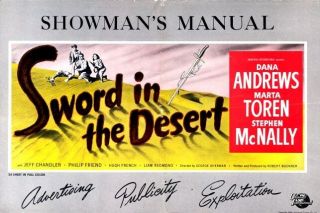 Sword In The Desert Pressbook,  Jeff Chandler,  Phillip Friend,  Hugh French