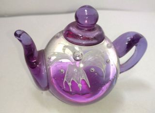 Paperweight Purple Teapot Dynasty Gallery Heirloom Collectibles