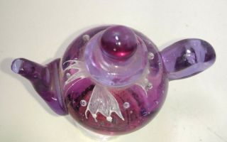 Paperweight Purple Teapot Dynasty Gallery Heirloom Collectibles 2