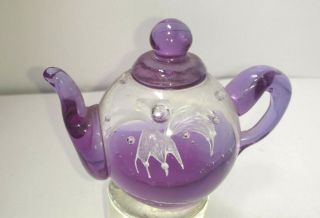 Paperweight Purple Teapot Dynasty Gallery Heirloom Collectibles 3
