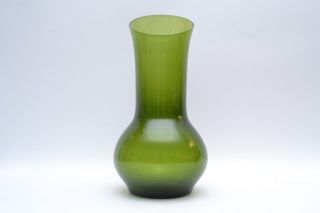 Stylish Green Scandinavian Mid Century Vintage Art Glass Vase Aseda Sweden
