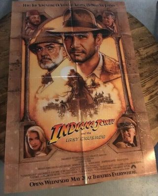 Indiana Jones And The Last Crusade Onesheet Movie Poster Ss 27x40 Harrison Ford