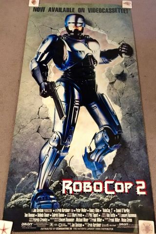 Robocop 2 Vhs Promo Poster Door Sized Extremely Rare 36x72 (6 Ft Tall) Rolled