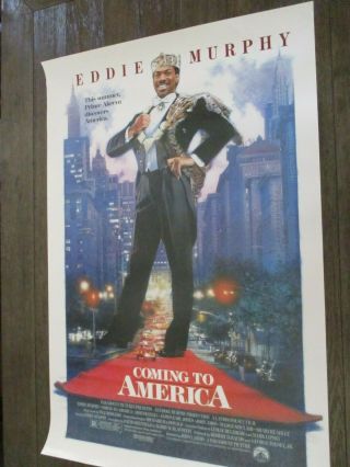 Coming To America Eddie Murphy 1988 Paramount Us One Sheet Nm Rolled