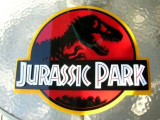 JURASSIC PARK 3D ART sign Fossil Dinosaur small 6.  5 inch movie dvd Dino 2
