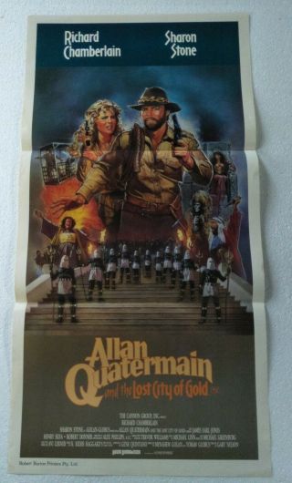 Allan Quartermain & The Lost City Of Gold Orig Australian Daybill Movie Poster