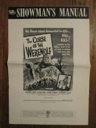 Curse Of The Werewolf - 1961 Pressbook - Oliver Reed