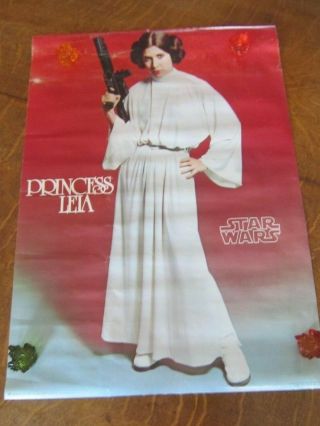 Vint.  1977 Star Wars Princess Leia 20th Century Fox Movie Promo Poster 20 " X 28 "