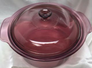 Corning Visionware 5 L Crandberry Dutch Oven With Lid,  Oven Stove Top Safe