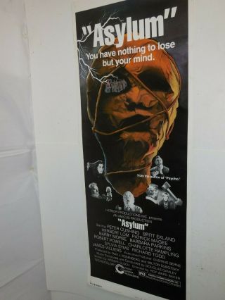 Asylum Original1972 14x36 Movie Poster Peter Cushing/barbara Parkins/herbert Lom
