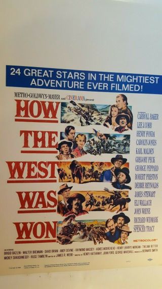 How The West Was Won Window Card - 1963 - James Stewart,  John Wayne