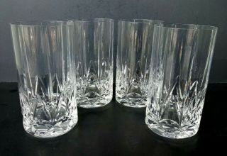Rogaska - Hampshire - Fine Signed Crystal Highball Glasses Tumblers - Set Of 4