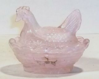 Boyd Glass Made In 2005 Chick Salt Hand Signed Slag Pink White Cotton Candy Fund