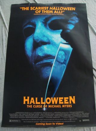 Halloween Curse Of Michael Myers Part 6 Movie Poster Paul Rudd
