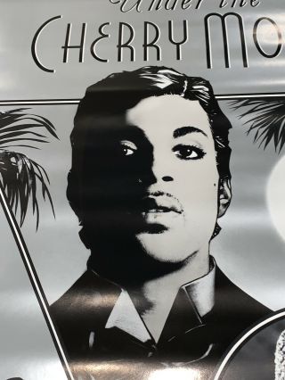 Vtg 80s Prince Under the Cherry Moon Promo Movie Silver Poster 27 x 40 2