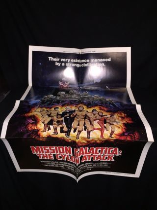 Mission Galactica The Cylon Attack 1979 One Sheet / Poster 27 X 41 Folded