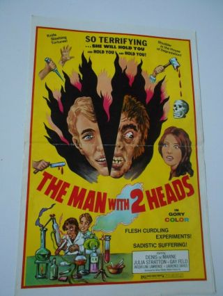 Man With Two Heads Rats Are Coming Werewolves Are Here horror pressbook 2