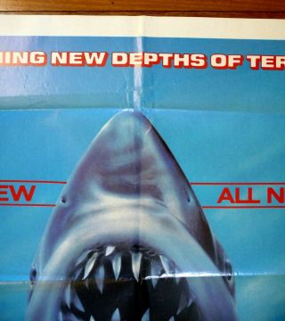 JAWS 3 1983 Australian One Sheet Horror Movie Poster Dennis Quaid 2