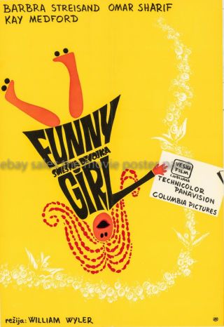 Funny Girl 1969 Barbra Streisand Yugoslavian Poster