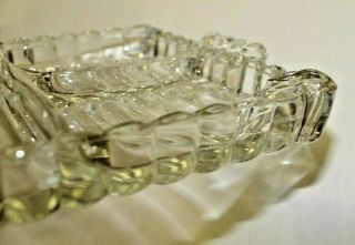 Vintage 8 Piece Clear Orchard Crystal Bubble Glass Snack Party Set Smoke Tray 3